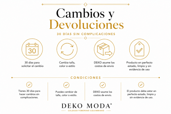 Cambios y devoluciones — 30 días Gratis